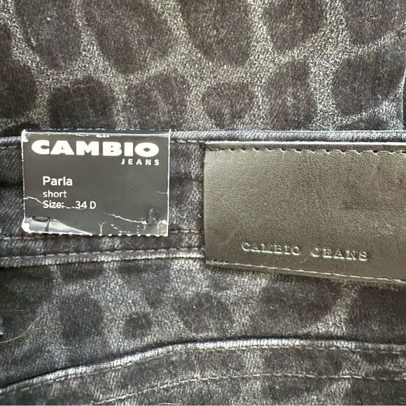 Cambio Jeans Vintage Leopard Print Parla Jeans Size 34D New With Tags - Picture 10 of 15